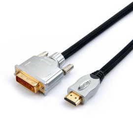 Metal Shell HDMI HDTV to DVI 24+1 Male to Male Bi-Directional Adapter Cable