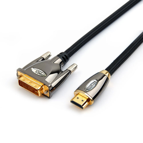 High Quality 24k Gold-plated Connectors HDMI To DVI Adapter Cable High Speed Data Cables