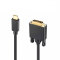 USB C To DVI Cable,USB 3.1 Type C to DVI 6FT Black Cable