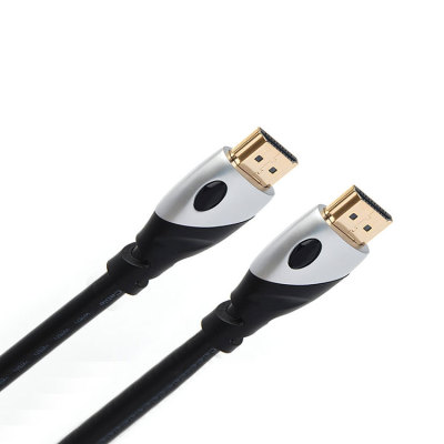 High Speed  HDMI Cable with Ethernet, ARC, PS4, XBOX, HDTV  Silver Metal+Black PVC Injection Assembly with  Cotton Net Jacket