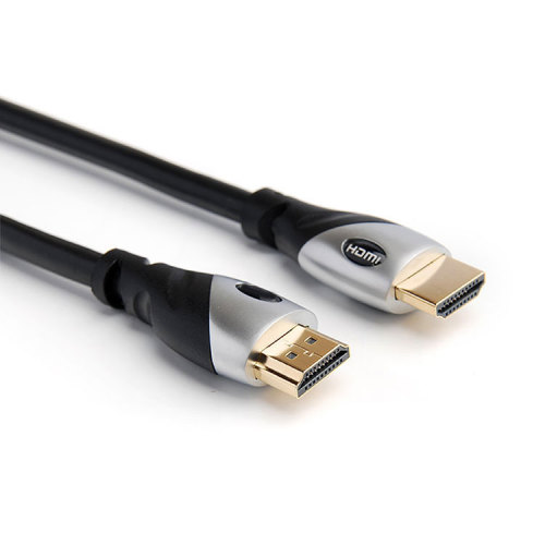 High Speed  HDMI Cable with Ethernet, ARC, PS4, XBOX, HDTV  Silver Metal+Black PVC Injection Assembly with  Cotton Net Jacket