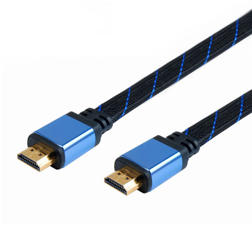 24K Gold Plated Aluminum Shell male to male 4k Flat hdmi 2.0 cable