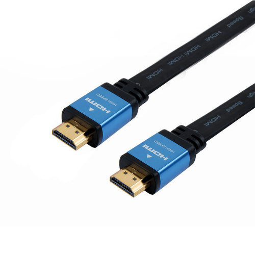 24K Gold Plated Aluminum Shell male to male 4k Flat hdmi 2.0 cable