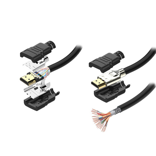 Gold plated Connector A to A 19pins HDMI cable with glossy black PVC Injection model