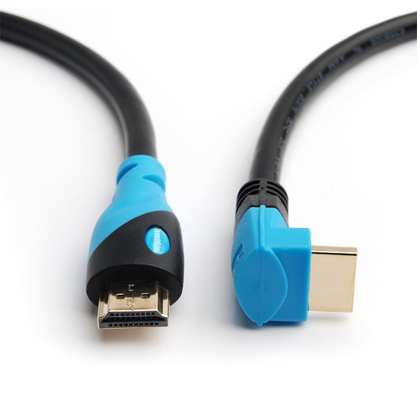 24K Gold Plated 90 degree  Double color PVC Model male to male 4k hdmi 2.0 cable