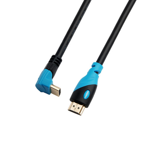 24K Gold Plated 90 degree  Double color PVC Model male to male 4k hdmi 2.0 cable