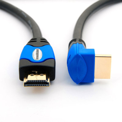 High speed 90 Degree  male to male HDMI support 3D 4K Ultra HD HDMI Cable