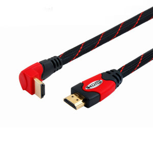 High speed 90 Degree  male to male HDMI support 3D 4K Ultra HD HDMI Cable