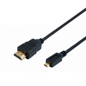 High Speed 2160p 4K 3D Basic PVC Black HDTV Gold Ultra HD Micro HDMI Cable