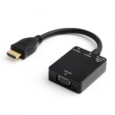 Gold Plated 0.25m1080P HDMI TO VGA adapter