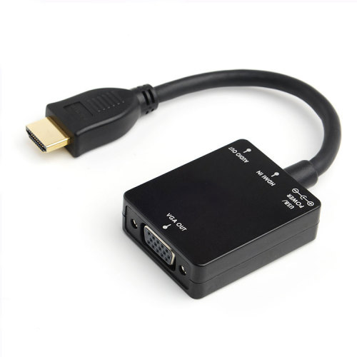 Gold Plated 0.25m1080P HDMI TO VGA adapter