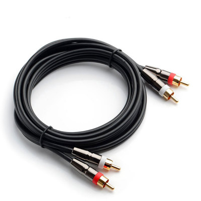 Premium 24K Gold Plated 2RCA Male to 2RCA Male Stereo Audio Cable