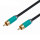 Colorful Metal Shell RCA Phono Male to Female Audio Extension Lead Cable