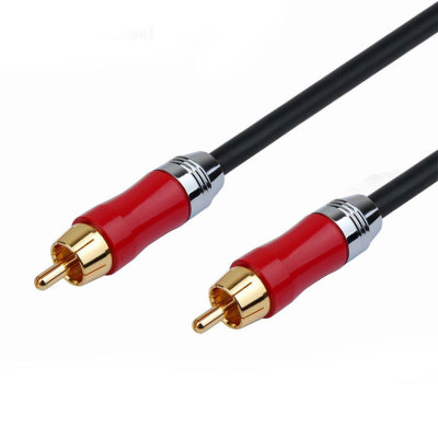 Colorful Metal Shell RCA Phono Male to Female Audio Extension Lead Cable