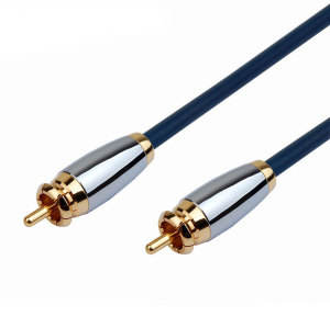 Fully Metal Shell and PVC RCA  Male to male Audio  Cable