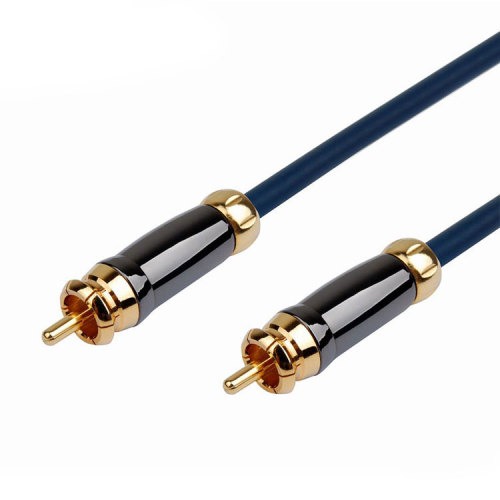 Fully Metal Shell and PVC RCA  Male to male Audio  Cable