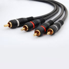 Colorful PVC Model 2RCA Phono Male to 2 RCA male Audio  Cable