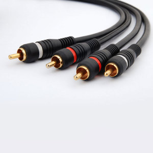 Colorful PVC Model 2RCA Phono Male to 2 RCA male Audio  Cable