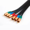 Colorful Metal Shell 3RCA Phono Male to 3RCA male Audio  Cable