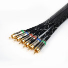 Colorful Metal Shell 3RCA Phono Male to 3RCA male Audio  Cable