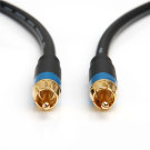 Gold Plated  Metal Shell RCA Phono Male to 3RCA male Audio  Cable