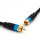 Gold Plated  Metal Shell RCA Phono Male to 3RCA male Audio  Cable