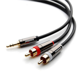 Gold Plated 3.5 To 2RCA Audio Video cable