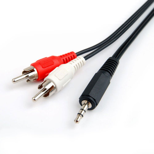 Basic PVC Model 3.5 To 2RCA Female to Male Audio Video cable