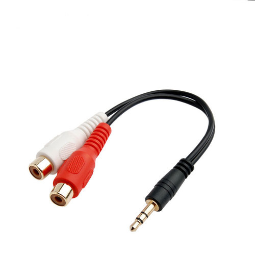 Basic PVC Injection Model 3.5 To 3RCA Male to Male Audio Video cable