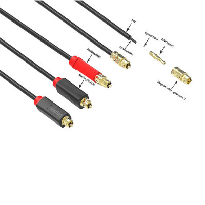 Gold plated connector audio coaxial cable