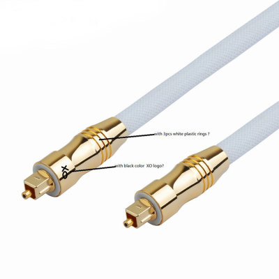 24K Gold-Plated Ultra-Durable  Fiber Optic Male to Male Cord