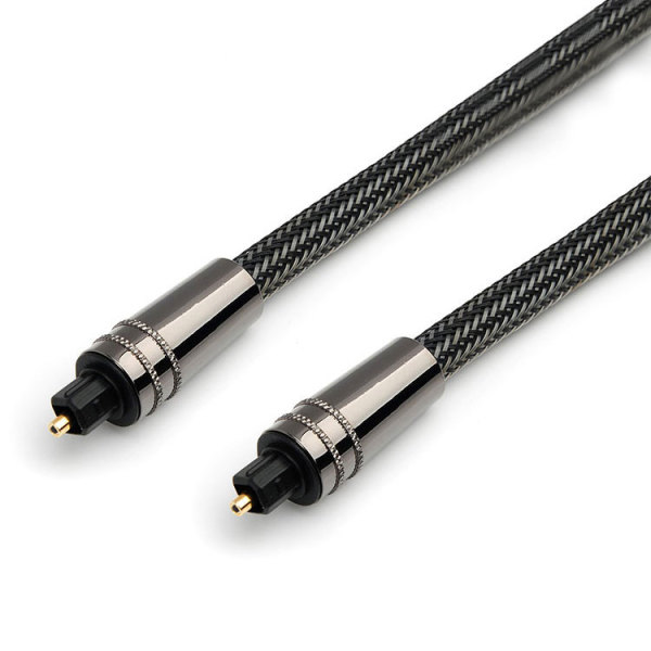 24K Metal Shell Ultra-Durable  Fiber Optic Male to Male Cord