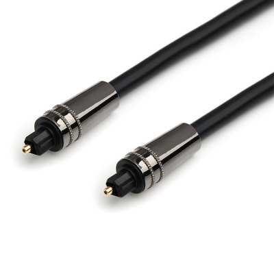 24K Metal Shell Ultra-Durable  Fiber Optic Male to Male Cord