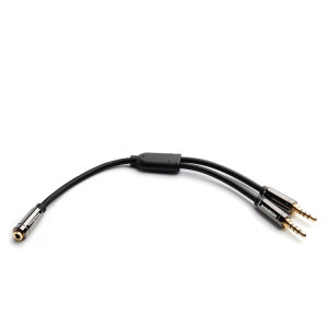Splitter Headphone for Computer 3.5mm Female to 2 Male 3.5mm Mic Audio Y Splitter Cable Headset to PC Adapter