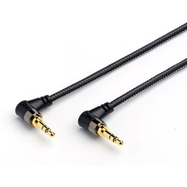 90 Degree 3.5mm Stereo Jack Aux Audio Cable M-M M-F For Car Headphone