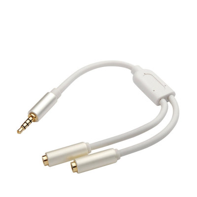 3.5mm 2 Female to 1 Male Headphone Audio Extension Y Splitter Cable