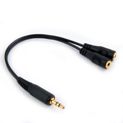 3.5mm 3 Female to 1 Male Headphone Audio Extension Y Splitter Cable
