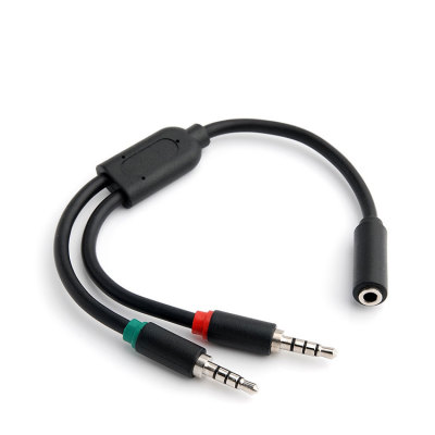 3.5mm 2 Female to 1 Male Headphone Audio Extension Y Splitter Cable