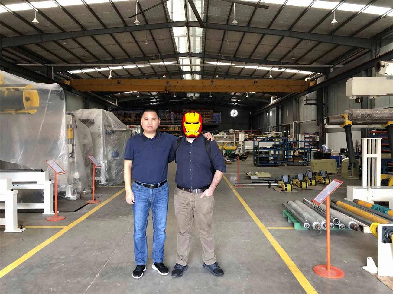 The Customer from Portugal visit our factory for inspection of 3 in 1 coil feeder