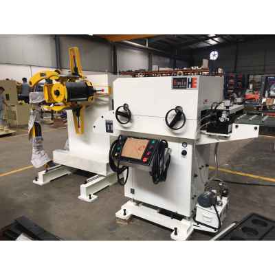 GLK2-500 3 In 1 Servo Feeder Machine With Mechanical Press For Heatsink Stamping Line In LED Light