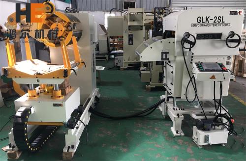 GLK2-800 3 In 1 Uncoiler Straightener Feeder Machine For Metal Stamping Line