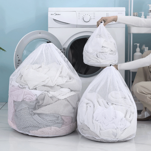 New Large Wholesale Laundry Bags Home Washing Bag Mesh Laundry Bag With Drawstring