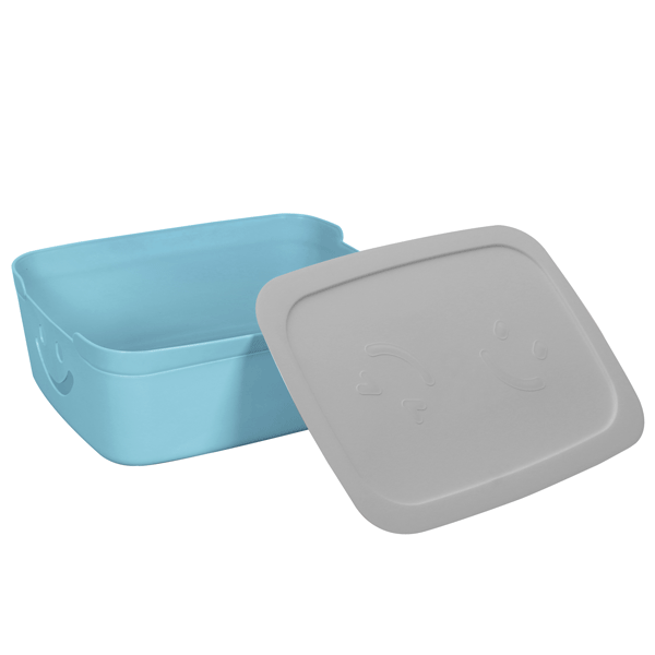 Multifunction Storage Container Smile Design Storage Box With Lid Pure Color 6L 12L Plastic Storage Box