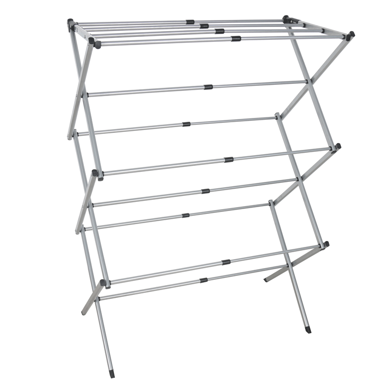 Multifunctional 3 Tier Towel Metal Rack Extendable Dryer Airer 3 Tier Foldable Clothes Airer