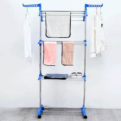 3 Tier Moveable Foldable Clothes Drying Rack