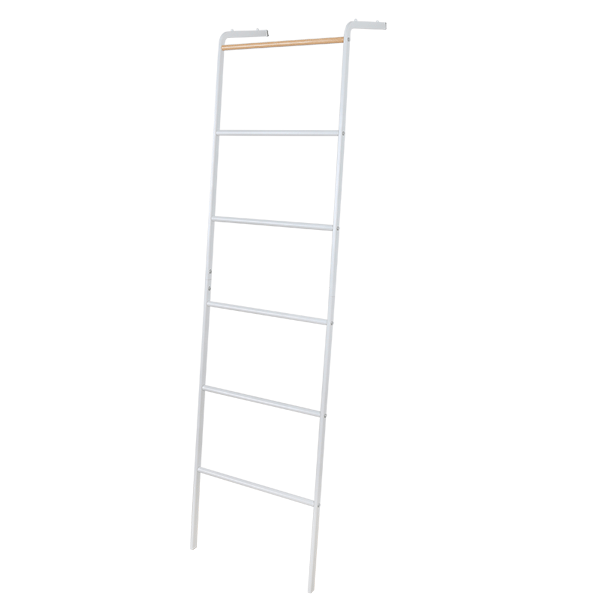 Metal Leaning Ladder Rack - 5 ft 9" Tall Drying Towel Rack