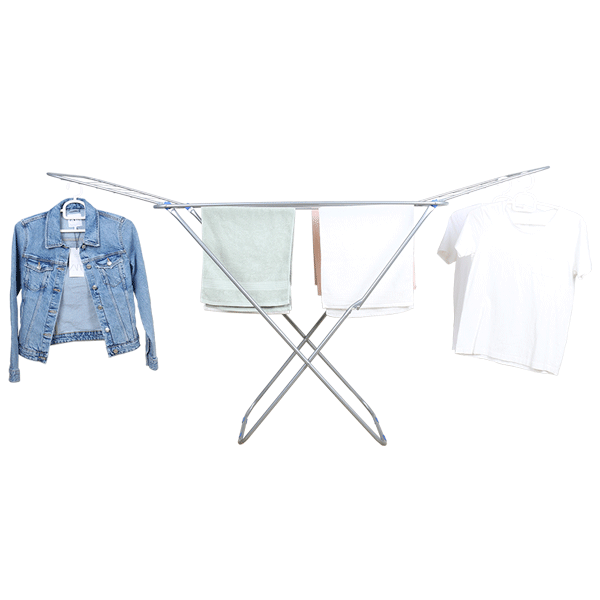 Wing-Arm Foldable Clothes Drying Rack