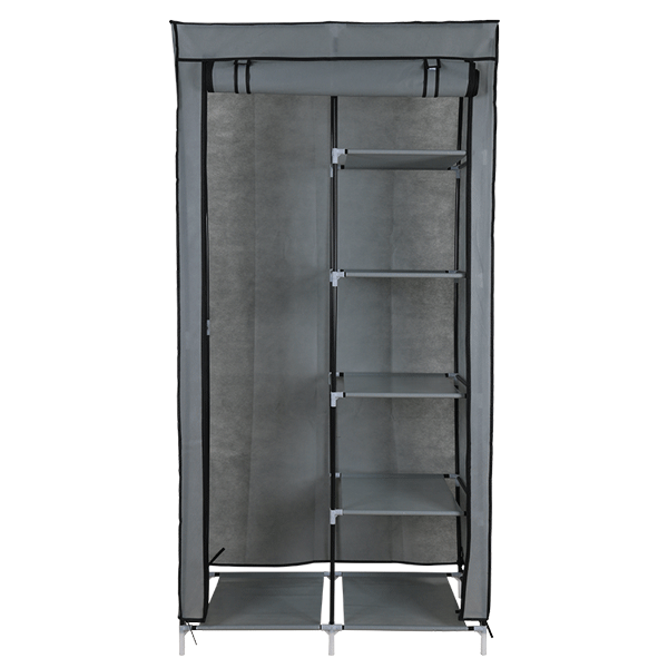 Non-fabric Clothes Closet With Shelf And Three Storage Organizer Bedroom Wardrobes Clothes Organizer