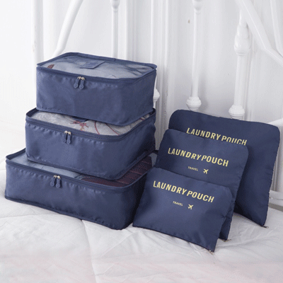 Hot-selling Colorful 6-piece Travel Bag Oxford Cloth Storage Bag Zipper Mesh Multi-function Clothing Storage Bag