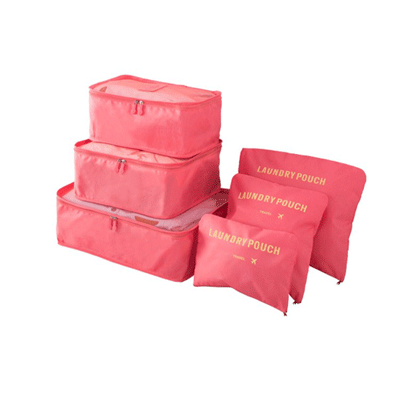 Hot-selling Colorful 6-piece Travel Bag Oxford Cloth Storage Bag Zipper Mesh Multi-function Clothing Storage Bag
